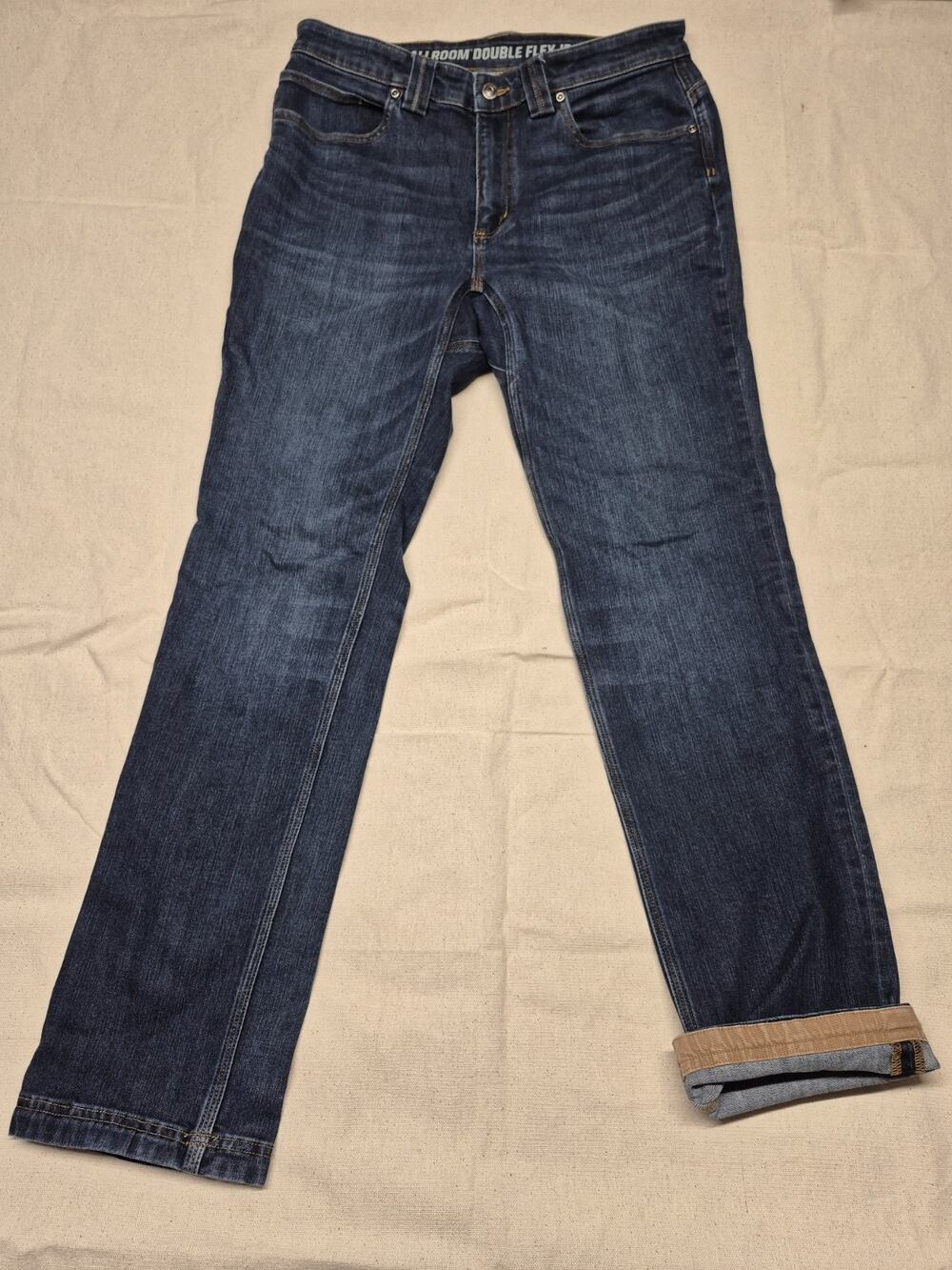 Duluth Trading Jeans Mens Size 34x34 Long Blue Flex Ballroom Relaxed Fit Jeans